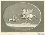 Bellerophon and Pegasus fight the monster Chimera