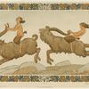 Fauns riding goats