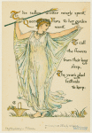 The sullen winter nearly spent, Queen Flora to her garden went, to call the flowers from their long sleep, the year's glad festivals to keep