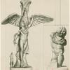 Statue of Ganymede being carried away by the eagle ; Sculptural fragment of Ganymede (inset)