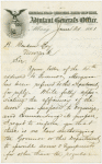 Autograph endorsement signed on verso of A.L.S., Jun 21, 1861, from James Meredith Reade, Jr. to H. Bendan