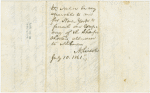 Autograph endorsement signed on verso of A.L.S., Jun 21, 1861, from James Meredith Reade, Jr. to H. Bendan