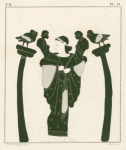 Latone (Latona) carries the infants Apollo and Diana