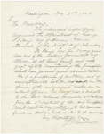 Autograph endorsement on verso of A.L.S., Dec 21, 1864, from J. F. Farnsworth to President Lincoln