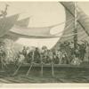 Mark Antony and Cleopatra aboard an Egyptian barge