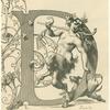 Initial "D" with satyr