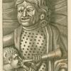 Stock character of Roman comedy (the braggart?) and boy playing the double pipe (tibia)