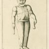 Roman pantomime actor in costume and mask.