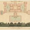 Plan and elevation of a Roman villa
