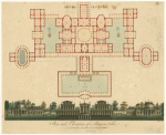 Plan and elevation of a Roman villa