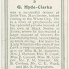 G. Hyde-Clarke