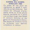 Garde du Corps Anglais 1960.