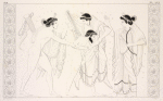 Apollo and Diana come to the rescue of their mother Latona, who is being abducted by Tityus