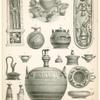 Fig. 1,2 et 3. Position des vases dans les tombeaux ; Fig. 4 à 14. Vases grecs dits Tyrrheniens