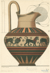 Early Corinthian jug with animal frieze