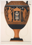 Apulian amphora : a grave temple and bearers of gifts.