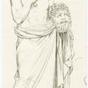 Euripides with mask and scroll