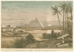 The pyramids of Gizeh from the east bank of the Nile