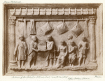 Interior of the shop of a cloth merchant (marble bas-relief)