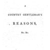 A country gentleman's reasons for voting against Mr. Wilberforce's motion for a bill to prohibit the importation of African Negroes into the colonies