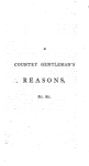 A country gentleman's reasons for voting against Mr. Wilberforce's motion for a bill to prohibit the importation of African Negroes into the colonies
