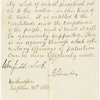 Autograph endorsement by President Lincoln of circular to the "Loyal Women of America". Countersigned by Winfield Scott