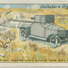 Armoured car tearing down barbed wire with grapnel.