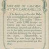 Method of landing at the Darndanelles.