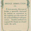 Bridge demolition.