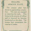 Rolling armour plate.
