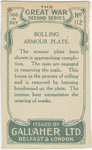 Rolling armour plate.