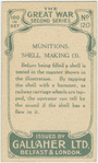 Munitions shell making.