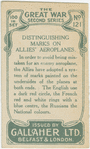 Distinguishing marks on allies aeroplanes.
