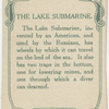 The lake submarine.