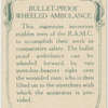Bullet-proof wheeled ambulance.