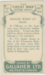 Badges worn at back.