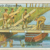 Pontoon bridge building.