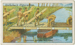 Pontoon bridge building.