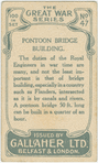 Pontoon bridge building.