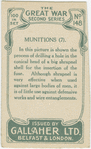 Munitions shell making.