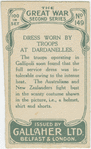 Dress worn by troops at Dardanelles.