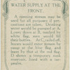 Water supply at the front.