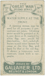Water supply at the front.