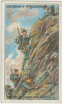Alpine regiment scaling a cliff.