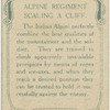 Alpine regiment scaling a cliff.