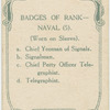 Badges of rank - Naval.