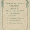 Badges of rank - military.