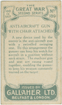Anti-aircraft gun with chair attached.