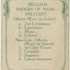 Belgian badges of rank - military.