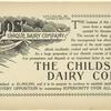Child's Unique Dairy Company. (Advertisement)